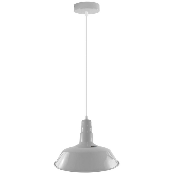 Modern adjustable Hanging bowl White pendant  Lamp E27 holder~4003