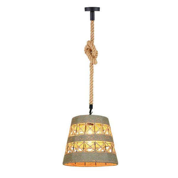 Vintage Industrial Loft Hemp Rope Iron Pendant Ceiling Light Retro Lamp~2712