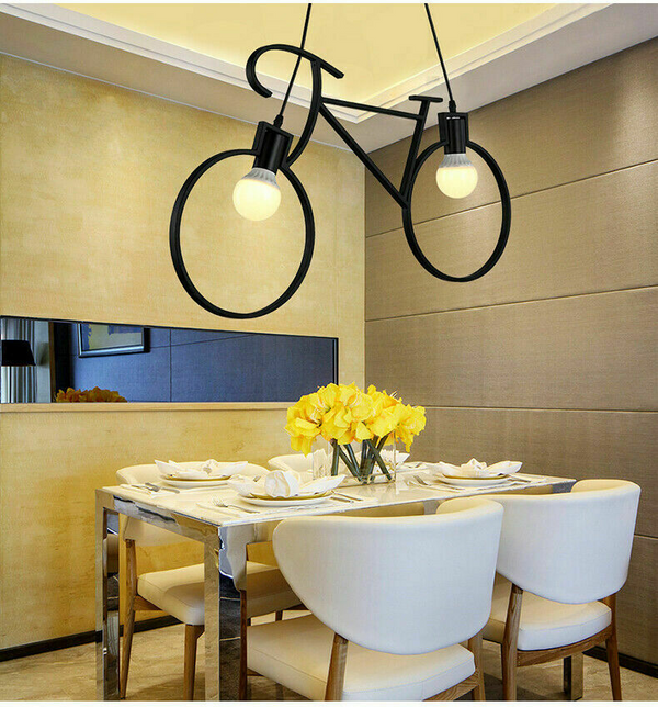 Retro Meta Design Bicycle Ceiling Hanging Pendant Light Shade Modern cycle Lampshade~2668