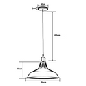 Modern Red Colour Lampshade Industrial Retro Style Metal Ceiling Pendant Lightshade~2557
