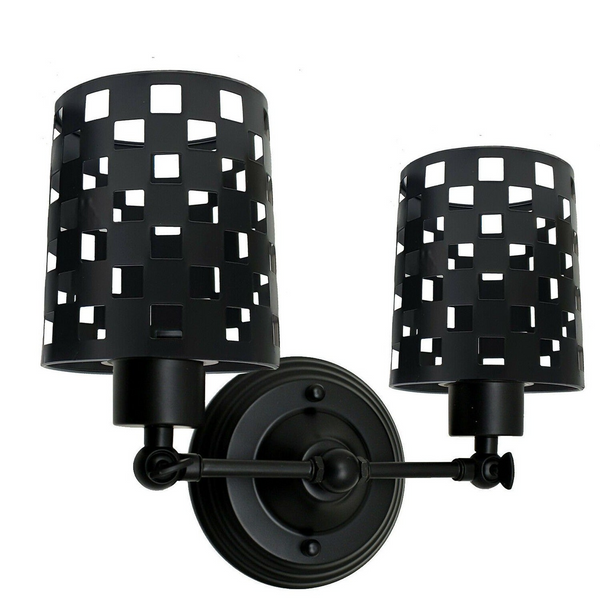 Modern Retro Black Vintage Industrial Wall Mounted Lights Rustic Wall Sconce Shade Lamps Fixture~2282