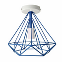 Modern Cage Ceiling Light Fitting with FREE Bulb Geometric Metal Industrial Retro Light Fitting~2252