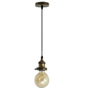 E27 Ceiling Rose Light Fitting Vintage Industrial Pendant Lamp Bulb Holder Light - Brushed Copper~2208