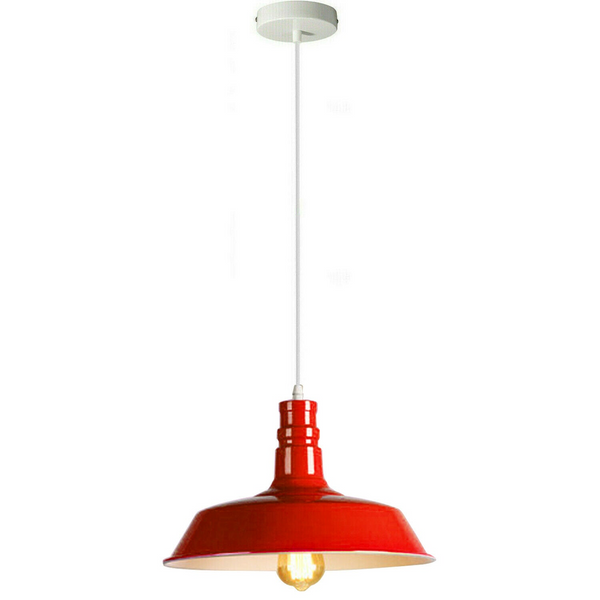 Red Pendant Light Lampshade Ceiling Light Shade With Bulb~1798