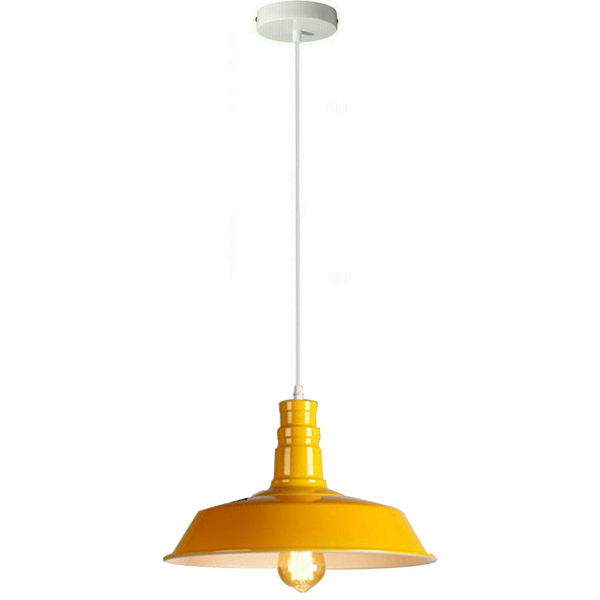 Yellow Pendant Light Lampshade Ceiling Light Shade With Bulb~1796