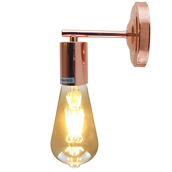 Rose Gold Industrial Vintage Retro Metallic Sconce Wall Light Lamp Fitting~1690