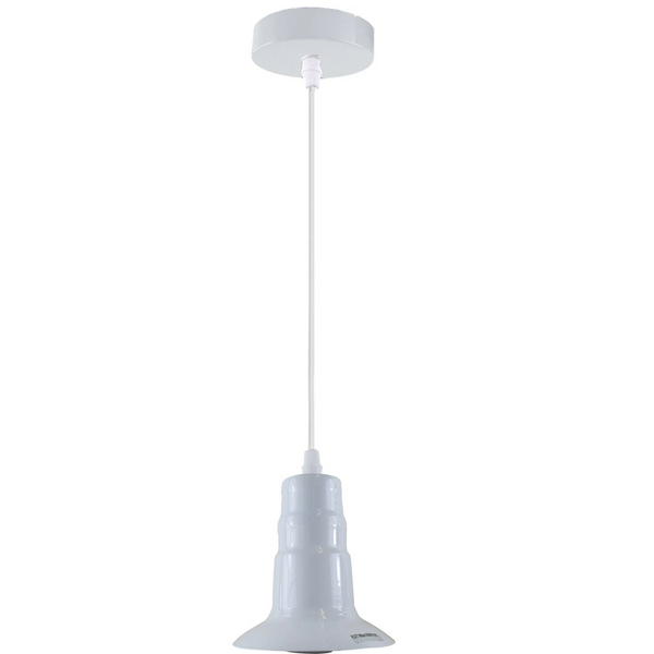 White Ceiling Light Fitting Industrial Pendant Lamp Bulb Holder~1678