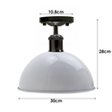 Vintage Industrial Loft Style Metal Ceiling Light Modern White Dome Pendant Lampshade~1639