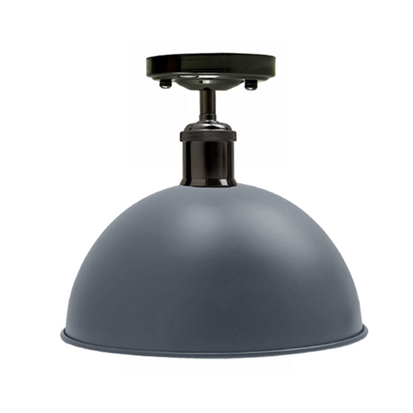 Vintage Industrial Loft Style Metal Ceiling Light Modern Grey Dome Pendant Lampshade~1635