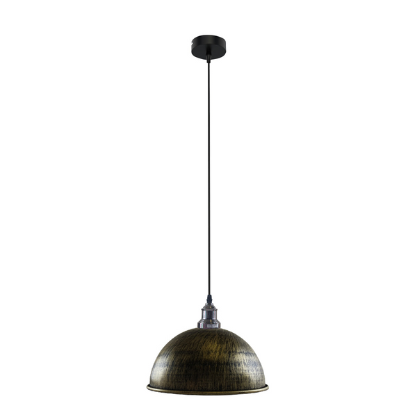 Retro Industrial Ceiling E27 Hanging Pendant Light Shade Brushed Brass~1598