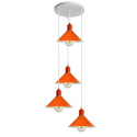 Four Outlet Retro Modern Orange Ceiling Pendant Industrial Light Shade Chandelier~1581