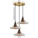 3 Way Ceiling Pendant Light Cluster Light Fitting Glass Lampshade Yellow Brass Finish Home E27 Lighting Kit~1559