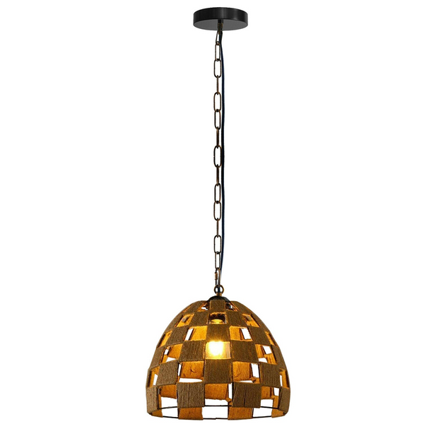 Dome Shape Ceiling Pendant Light Hemp Rope Hanging Light E27 Lamp Shade~1535
