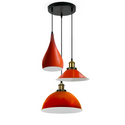Orange Modern 3 Head Metal Hanging Light Shade Ceiling Pendant Light~3515