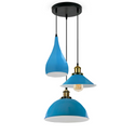 Blue Modern 3 Head Metal Hanging Light Shade Ceiling Pendant Light~3516