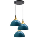 Navy Blue 3 Way Vintage Industrial Metal Lampshade Modern Hanging Retro Ceiling Pendant Lights~3524