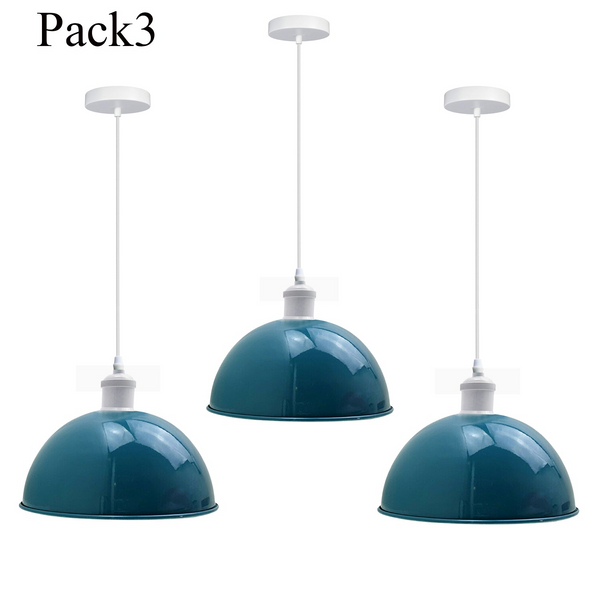 3 Pack Vintage Industrial Ceiling Pendant Light Retro Loft Style Metal Shade Lamp~3577