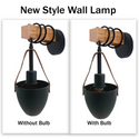 Vintage Wall Lamp Industrial Retro Metal Wood Wall Lights Sconce Lamp Fixture UK~3599