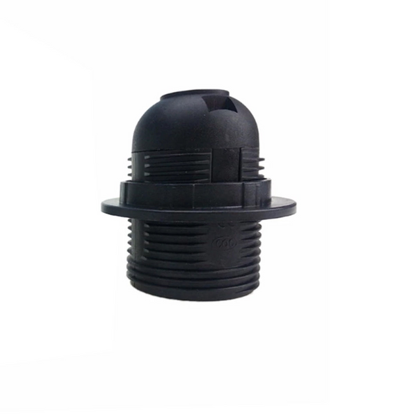Black click in Screw E27 Light Bulb Lamp Holder Base Pendant Socket~3651