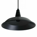 Industrial Vintage New Pendant Ceiling Light 260cm Bowl Shade Black E27Uk Holder~3727