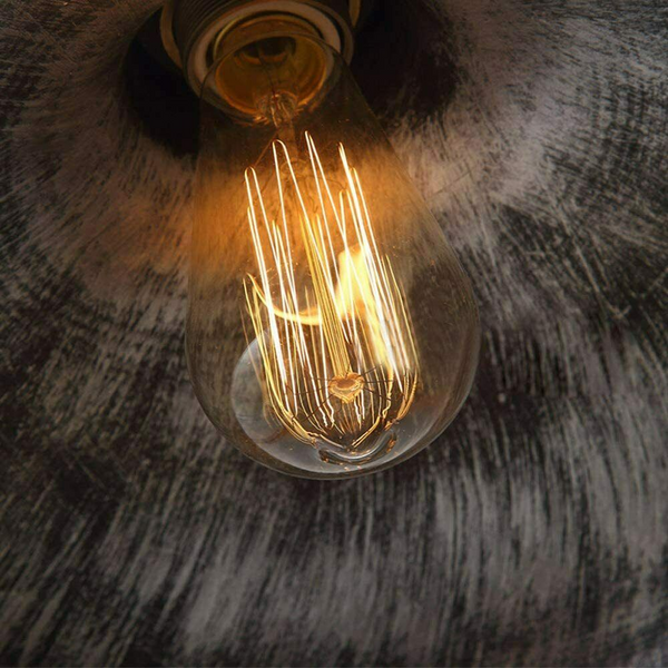 Brushed Silver Metal Industrial Hanging Pendant Lighting Adjustable Hanging Barn Light~1432