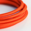 18 Gauge 3 Conductor Round Cloth Covered Wire Braided Light Cord Orange~1403