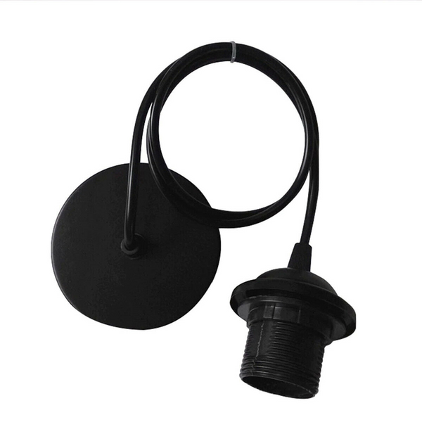 2M PVC Pendant Light Cord Kit Black E26 Socket Light Fixture~1384