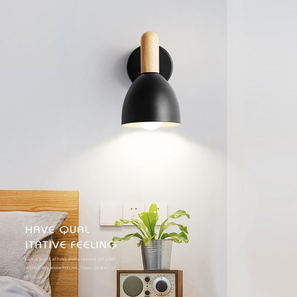 Wall Lamp Light  Interior External Sconces The Living Room For Home Lighting Nordic Vintage Wood Bed Or Corridor With Wire Lamp - Simply Light Fixtures
