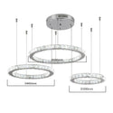 Modern Chrome Led K9 Crystal Chandeliers Modern Pendant Ceiling Light Fixtures