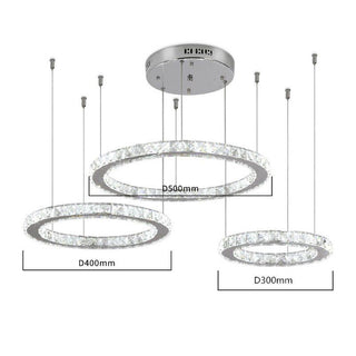 Modern Chrome Led K9 Crystal Chandeliers Modern Pendant Ceiling Light Fixtures