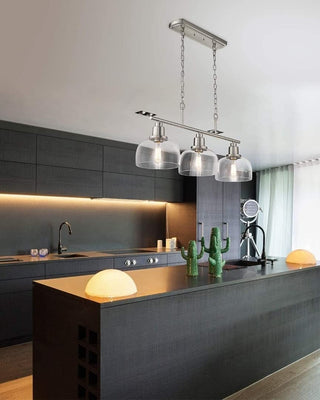Kitchen Island Pendant Light 3-Light Chandelier Modern Ceiling Light Adjustable Hanging Light Fixture