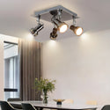 Depuley Led Industrial Track Lighting Fixtures Adjustable Ceiling Spotlight with Flexibly Rotatable Light Heads for Dining Room - Simply Light Fixtures