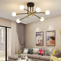 Modern Nordic E27 Black LED Ceiling Chandelier Edison Bulbs Indoor Light Fixtures