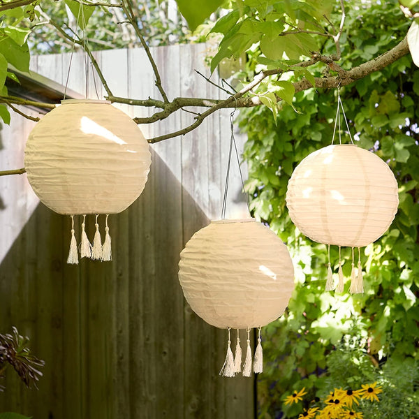 LED Round Solar Decorative Lantern Hanging Festival Garden Yard Lighting - Simply Light Fixtures