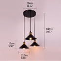 Black E27 modern industrial 3 lights chandelier iron painted strip/disc ceiling plate living room kitchen restaurant hotel lamp Simply Light Fixtures YY-PD2020-3DT United States 
