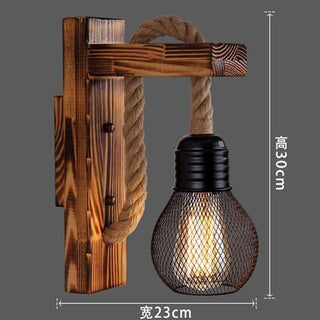 Industrial Retro Wall Lamp E27 American LOFT wood LED Corridor Balcony Light for Indoor Fixtures wooden base Simply Light Fixtures D design United States Warm White (2700-3500K)