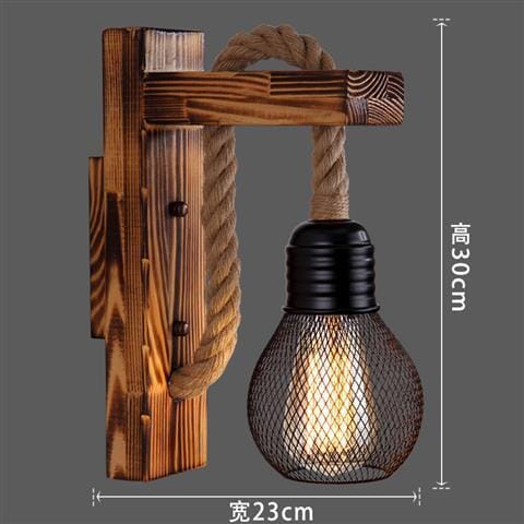 Industrial Retro Wall Lamp E27 American LOFT wood LED Corridor Balcony Light for Indoor Fixtures wooden base Simply Light Fixtures D design United States Warm White (2700-3500K)