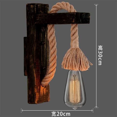 Industrial Retro Wall Lamp E27 American LOFT wood LED Corridor Balcony Light for Indoor Fixtures wooden base Simply Light Fixtures G design United States Warm White (2700-3500K)