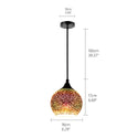 Modern 3D Glass Shade Pendant Lamp Colorful Romantic Starry Sky Hanging Lights Fixture E27 for Bedroom Restaurant Living Room Simply Light Fixtures i-16 United States 