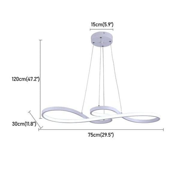 Modern Ceiling Lamp Decor Living Room Chandeliers Led Simple Luminaire Pendant Light Lamp Florarium Fixtures Musical Note Simply Light Fixtures White body United States Cold White