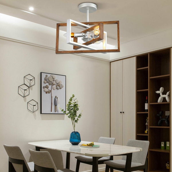 OUKANING Indoor Rotatable Chandelier Ceiling Light Modern Farmhouse Pendant Lamp Fixture for Decor Simply Light Fixtures 