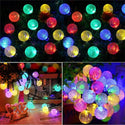 Upgraded Solar Bubble Ball Light String With 8 Different Modes Lighting Pink Iolaus 
