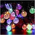 Upgraded Solar Bubble Ball Light String With 8 Different Modes Lighting Pink Iolaus 
